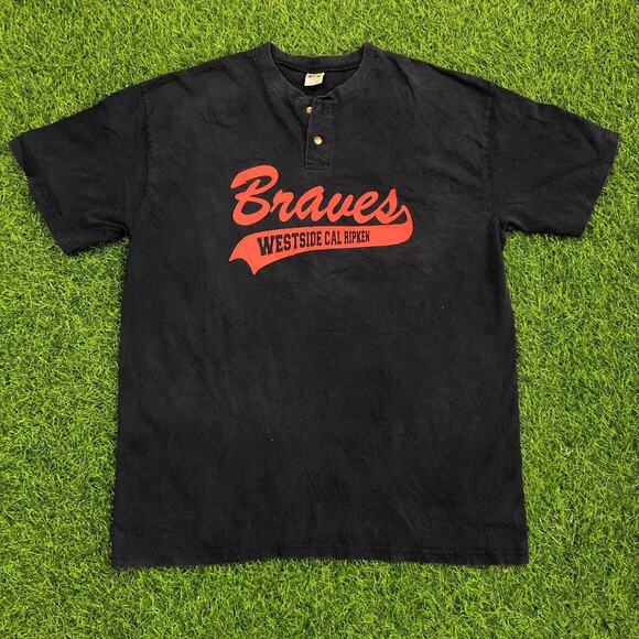 Navy Westside Cal Ripken Braves Graphic Number Tee - Picture 1 of 4